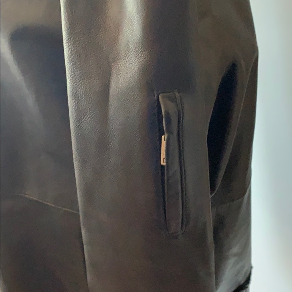 Claiborne Genuine Black LeatherJacket - Picture 6 of 8